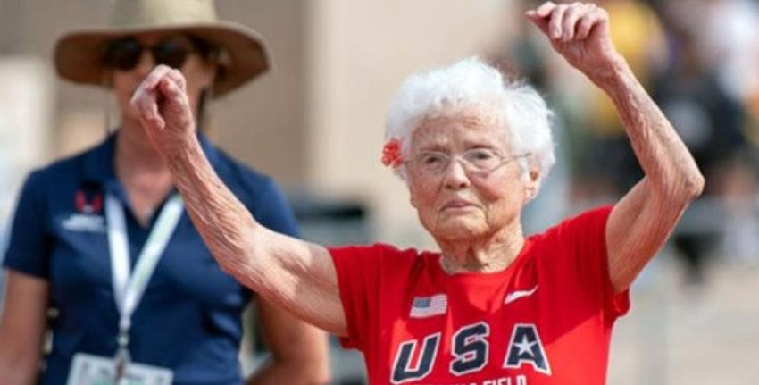 El increíble mensaje de la mujer de 103 años que corre y sorprende batiendo récords