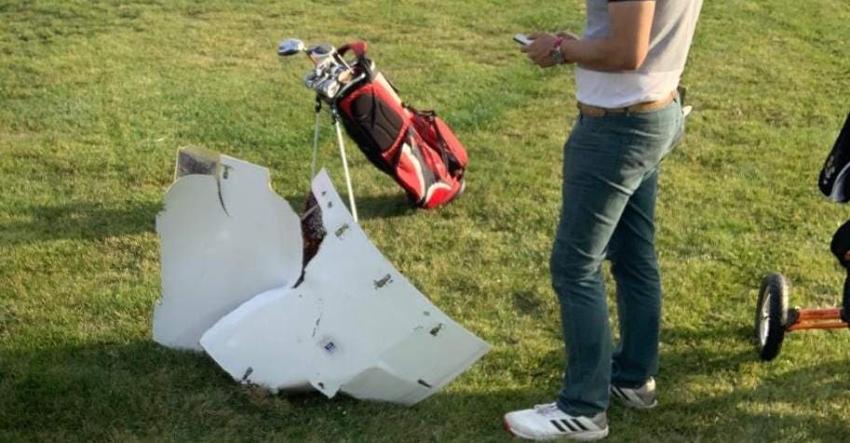 Pieza de avión cae sobre club de golf ubicado en Pudahuel
