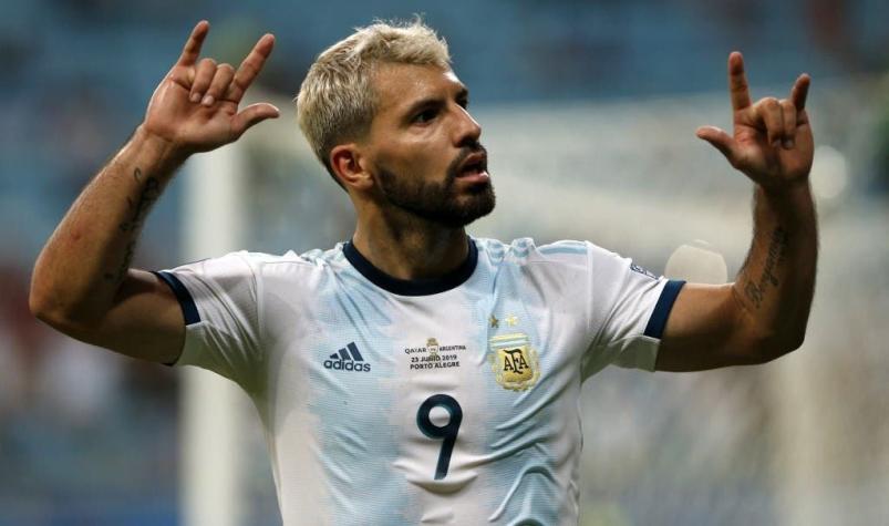 [VIDEO] Para ahuyentar fantasmas: El golazo del "Kun" Agüero para el 2-0 de Argentina frente a Qatar