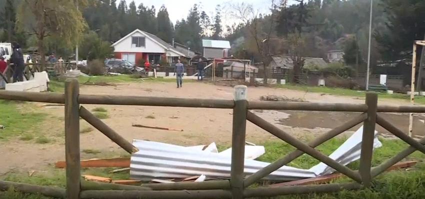 [VIDEO] 10 viviendas resultaron con daños en Dichato por fuertes vientos