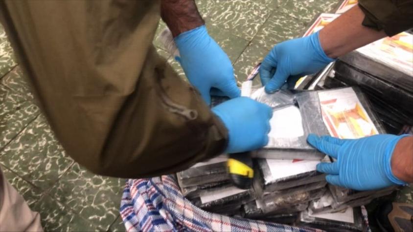 [VIDEO] Decomisan media tonelada de cocaína pura