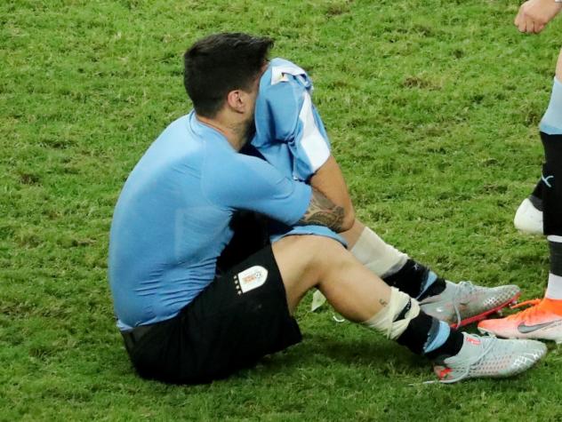 [VIDEO] El desconsolado llanto de Luis Suárez tras la eliminación de Uruguay en la Copa América