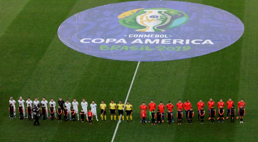 [VIDEO] Así se escuchó el himno de Chile en Sao Paulo en el duelo ante Argentina en Copa América