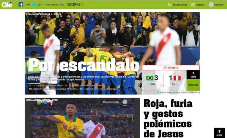 "Por escándalo" y "El campeón volvió": La dispar visión del título en prensa de Argentina y Brasil