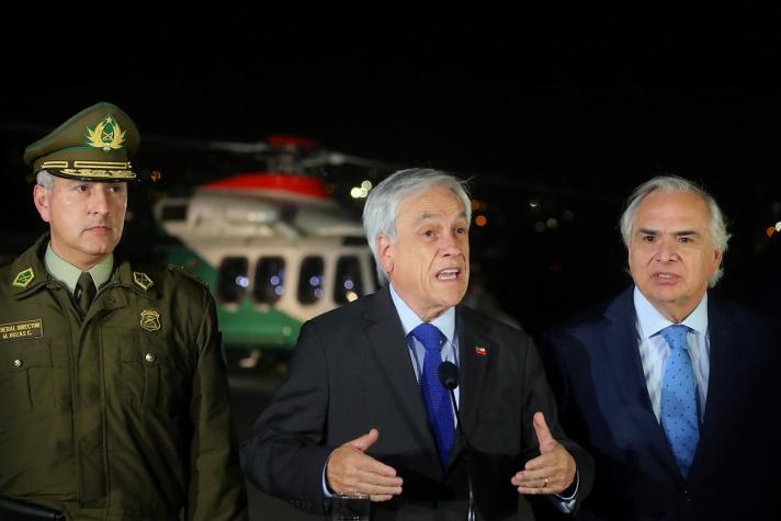 Piñera tras participar de operativo aéreo antiportonazo: "Ha dado resultados muy positivos"
