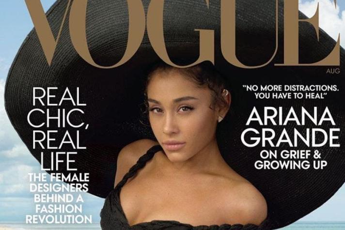 Ariana Grande luce como nunca antes en elegante portada para Vogue con maquillaje "al natural"