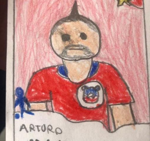 Sifup cumple el sueño de niño que dibujó a Arturo Vidal para completar álbum