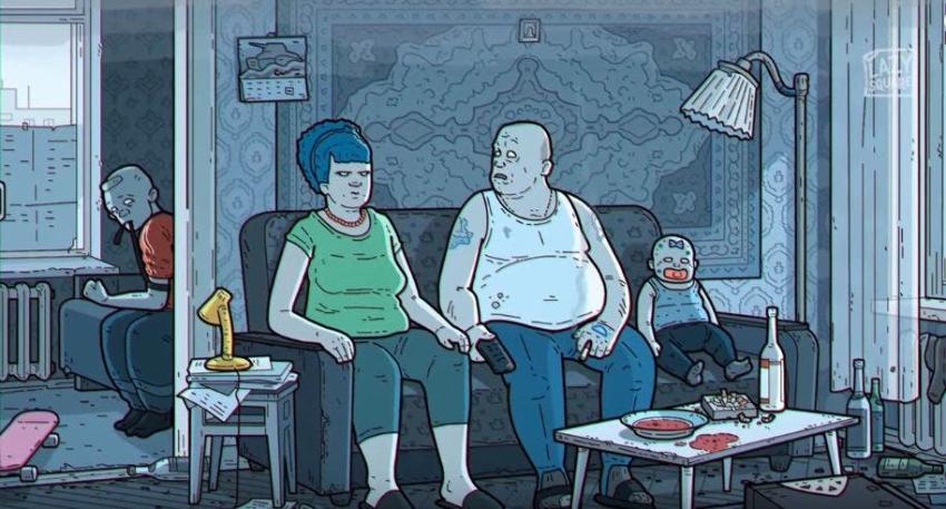 La deprimente versión rusa de Los Simpsons que se ha hecho viral en redes sociales
