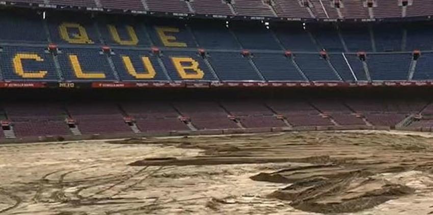 [FOTOS] ¿Qué le pasó al Camp Nou? El inusual aspecto del estadio de FC Barcelona de Arturo Vidal
