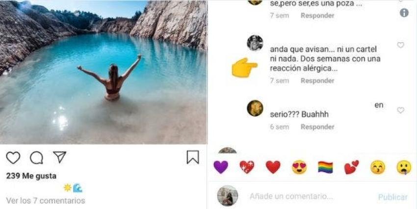 La última obsesión de los instagramers españoles es un lago tóxico y les ha traído problemas médicos