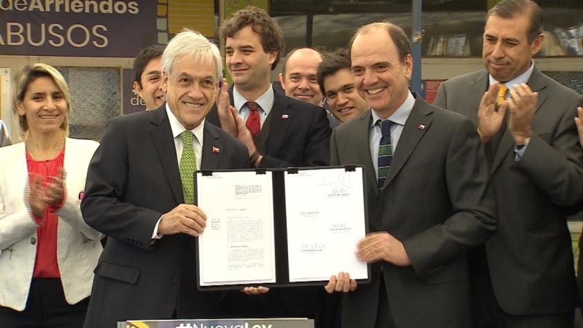 [VIDEO] Conoce cómo funciona la nueva ley de arriendo que firmó este lunes el Presidente Piñera