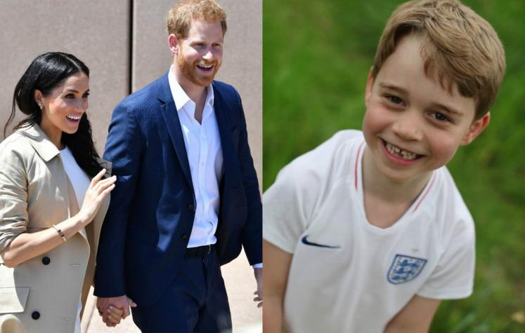 La insólita crítica que recibieron Meghan y Harry tras saludar al príncipe George en su cumpleaños