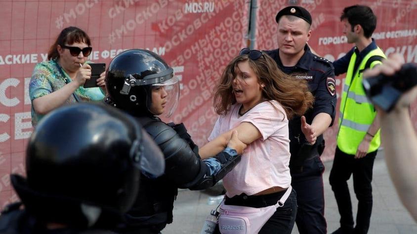 Protestas en Rusia: más de 1.000 detenidos en una manifestación en Moscú tras violenta represión