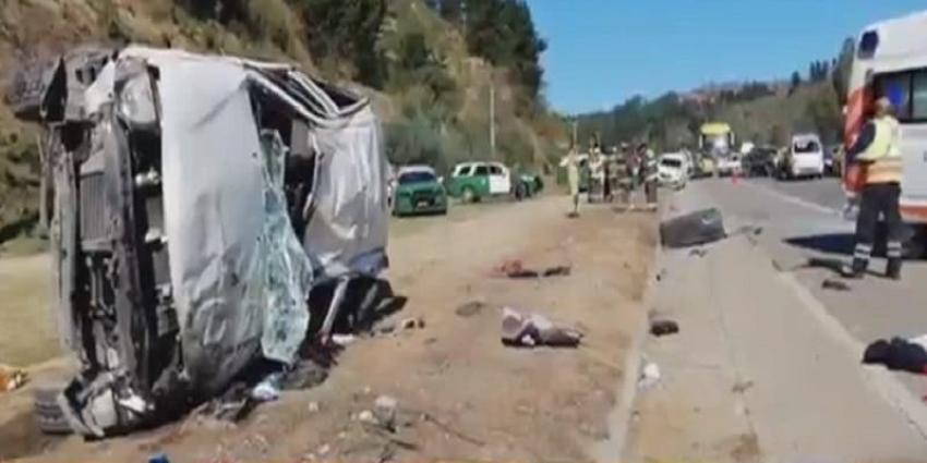 Un fallecido y tres lesionados en accidente de tránsito en la Ruta 68 a Valparaíso