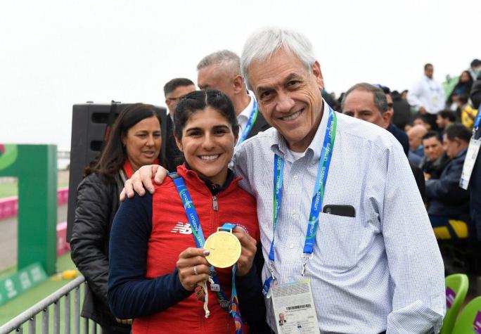 [VIDEO] El distendido encuentro entre el presidente Piñera y una histórica María José Moya en Lima