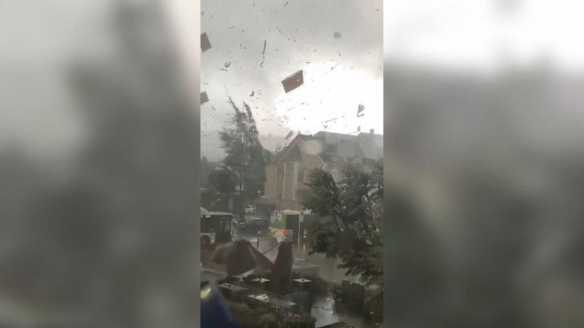 [VIDEO] Los registros del paso de un tornado  que dejó múltiples heridos en Amsterdam y Luxemburgo