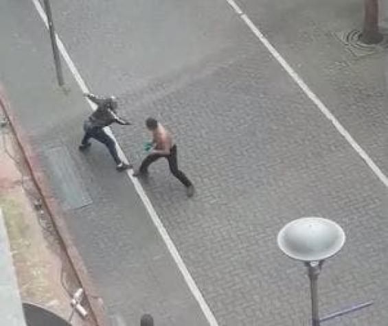 [VIDEO] Hombre resulta lesionado tras pelea con arma blanca en Concepción