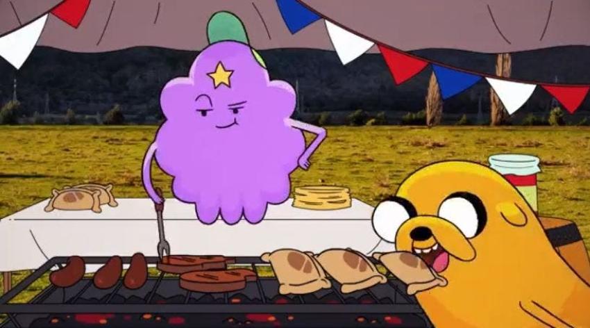 Jake El Perro de "Hora de aventura" se roba una empanada "estilo viral" en video que celebra a Chile