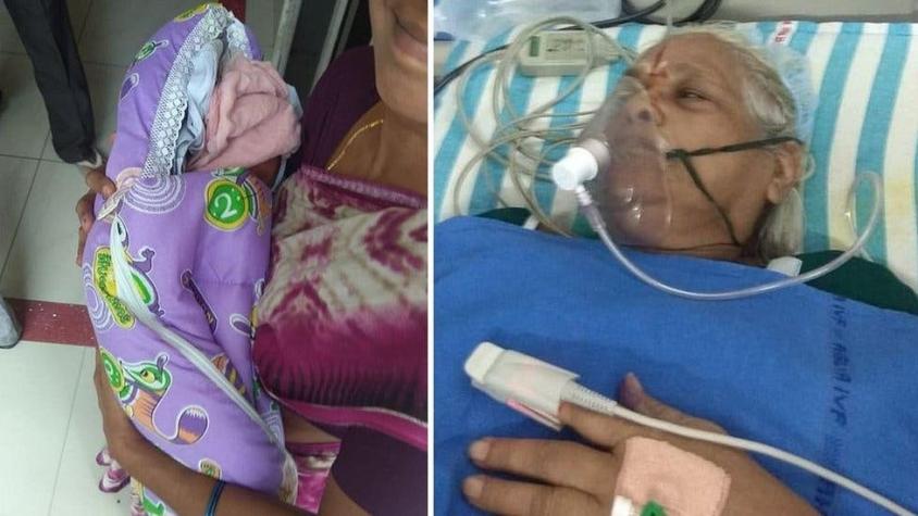 La mujer de 73 años que dio a luz a gemelas en India