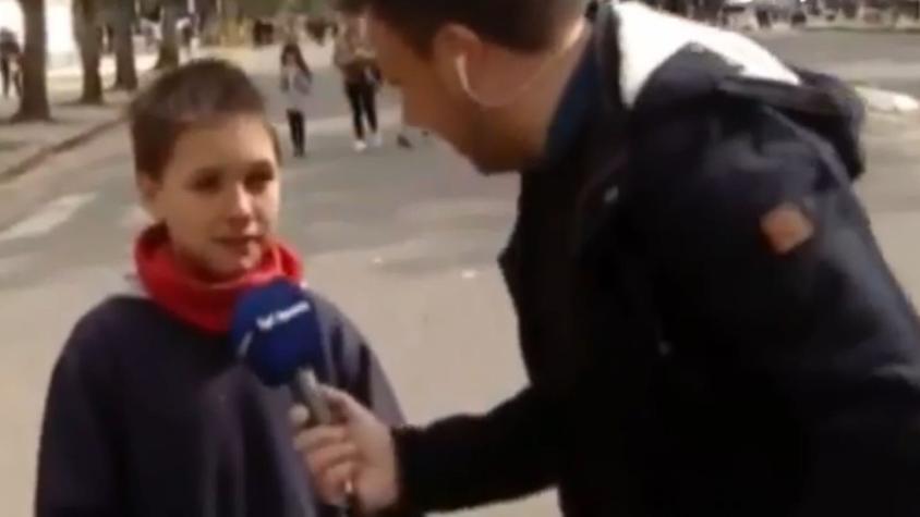 Niño hincha de Gimnasia deja atónito a periodista que le preguntó por Maradona