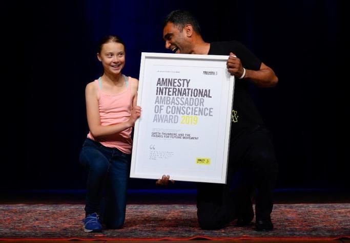 Greta Thunberg gana el principal premio de derechos humanos de Amnistía Internacional