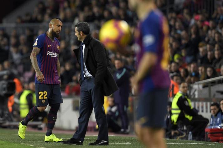 FC Barcelona: Críticas a Valverde por "desaparición" de Arturo Vidal