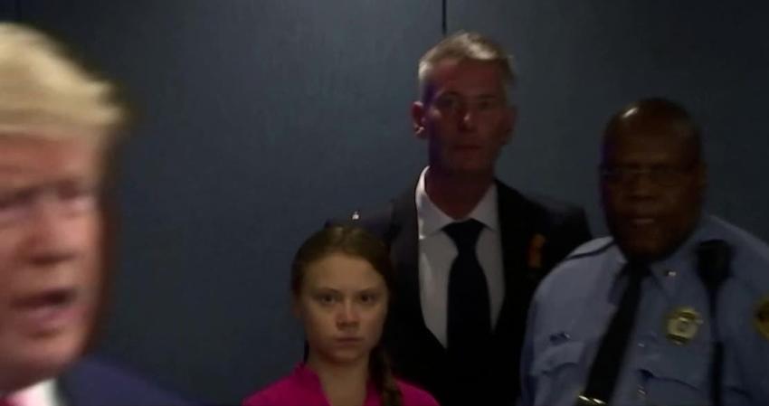 [VIDEO] La feroz mirada de la joven activista Greta Thunberg a Donald Trump en la ONU
