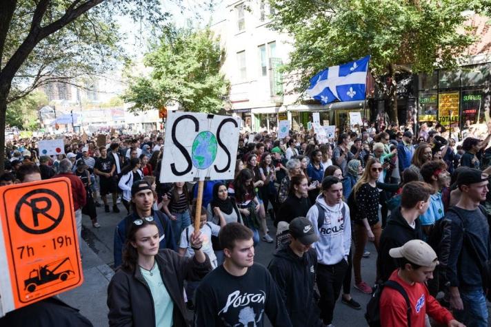 Greta Thunberg lidera gigante manifestación por el clima en Montreal