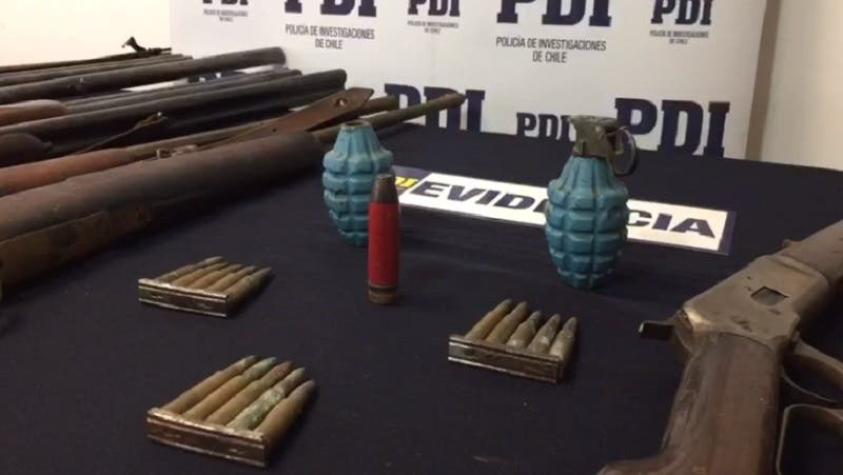 PDI incautó pistolas, escopetas y hasta granadas en el Biobío: Parte de las armas eran heredadas