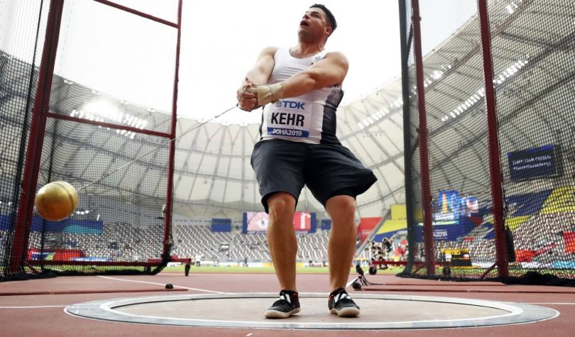 Gabriel Kehr acaba noveno en su debut en el lanzamiento del martillo del Mundial de Atletismo
