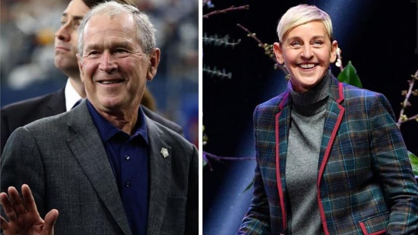 La amistad entre Ellen DeGeneres y George W. Bush: la polémica por el partido que vieron juntos
