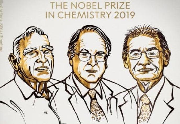 Premio Nobel de Química 2019 es entregado a científicos que han desarrollado baterías de litio