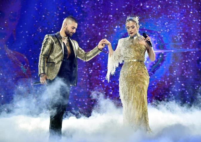[VIDEO] Maluma olvida letra de la canción ''No me ames'' en pleno show junto a Jennifer Lopez