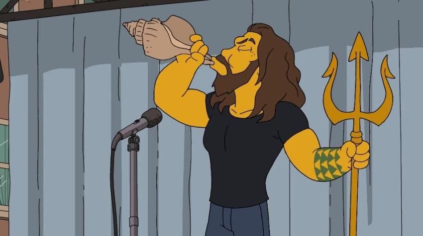 [VIDEO] Fox revela la primera aparición de Jason Momoa en "Los Simpson" antes de emitir el capítulo