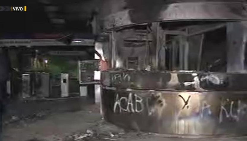 [VIDEO] Así quedó la estación de Metro Los Quillayes tras ser destruida durante protestas