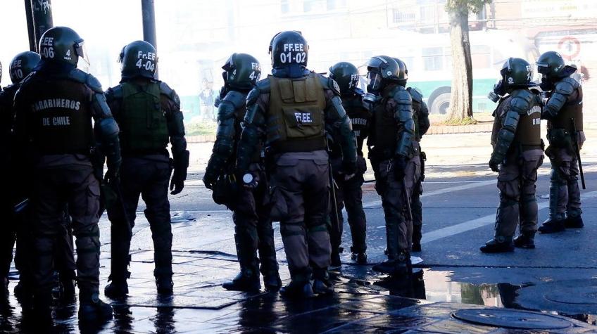 Carabineros informó que 93 uniformados han resultado heridos en las protestas a nivel nacional