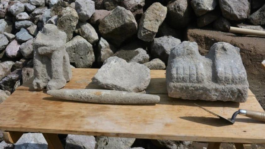 El enigmático hallazgo de figuras prehispánicas en el histórico dique virreinald e México