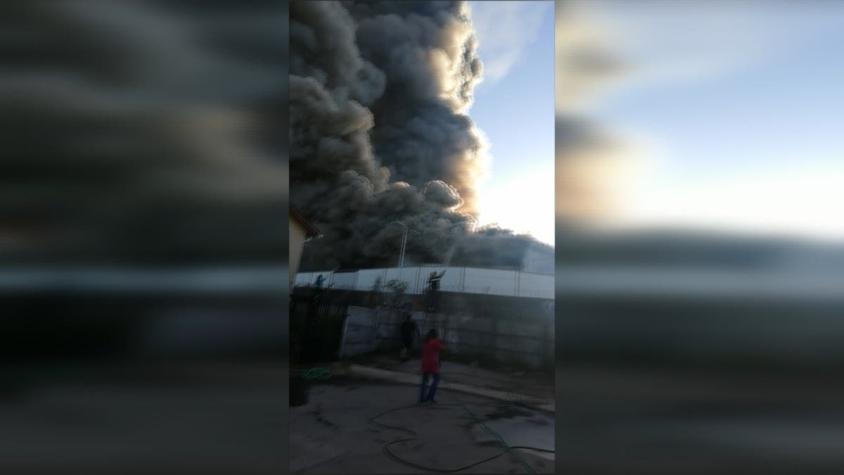 [VIDEO] Acusan intencionalidad en incendio de supermercado en San Bernardo
