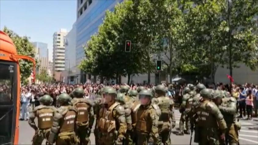 [VIDEO] Serios daños tras manifestación en Providencia