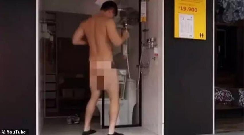 Reconocido youtuber asiático es arrestado tras filmarse duchándose desnudo en una tienda de muebles