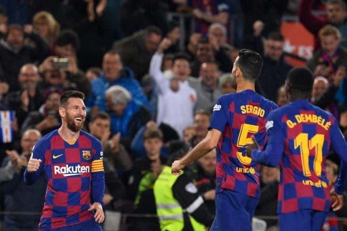 Con un triplete de Messi y sin Vidal el Barcelona goleó al Celta y mantiene la punta de la Liga