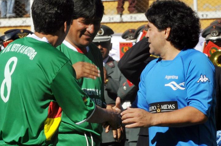 Maradona envía mensaje a Evo Morales: "Lamento el golpe de Estado orquestado en Bolivia"