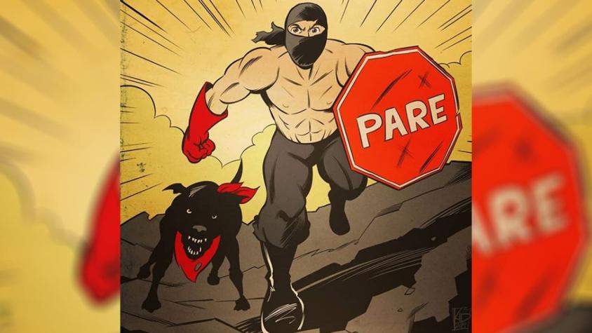 Dibujante crea cómic de personajes icónicos de las protestas en Chile y donará dinero a Cruz Roja
