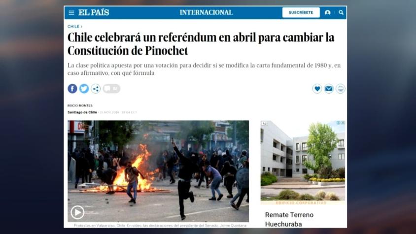 “Acuerdo para cambiar Constitución de Pinochet”: Así cubrió la prensa extranjera el acuerdo en Chile