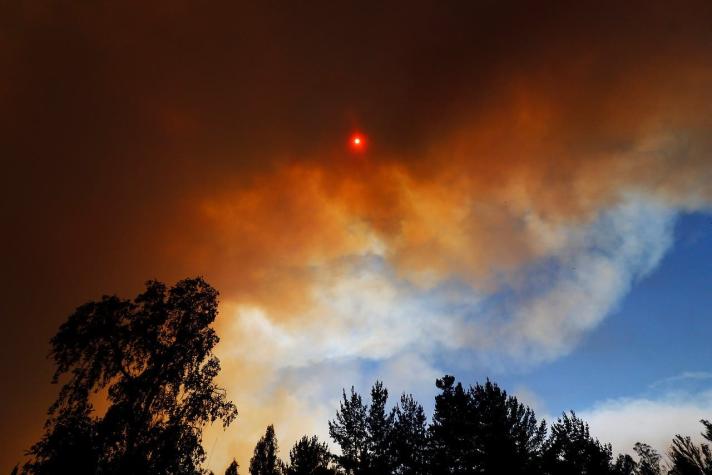 Onemi decreta alerta roja para Machalí por incendios forestales