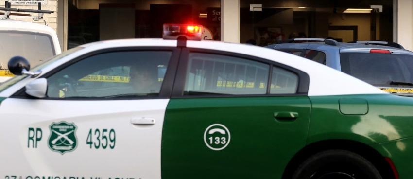 Dos personas fueron baleadas durante asalto a sucursal bancaria en Conchalí