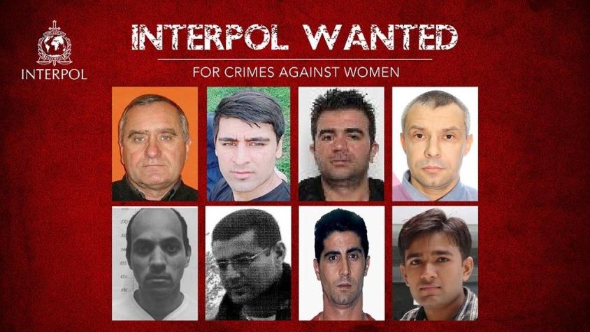 Interpol lanza un llamado para ubicar a estos 8 hombres acusados de crímenes contra mujeres