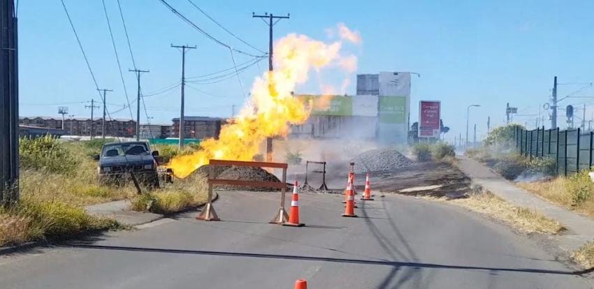 [VIDEO] Explosión de gas en ruta San Pedro de la Paz deja al menos tres heridos