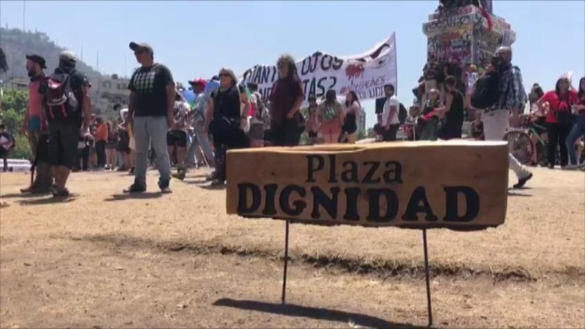 [VIDEO] Buscan rebautizar la Plaza Italia como "Plaza de la Dignidad"