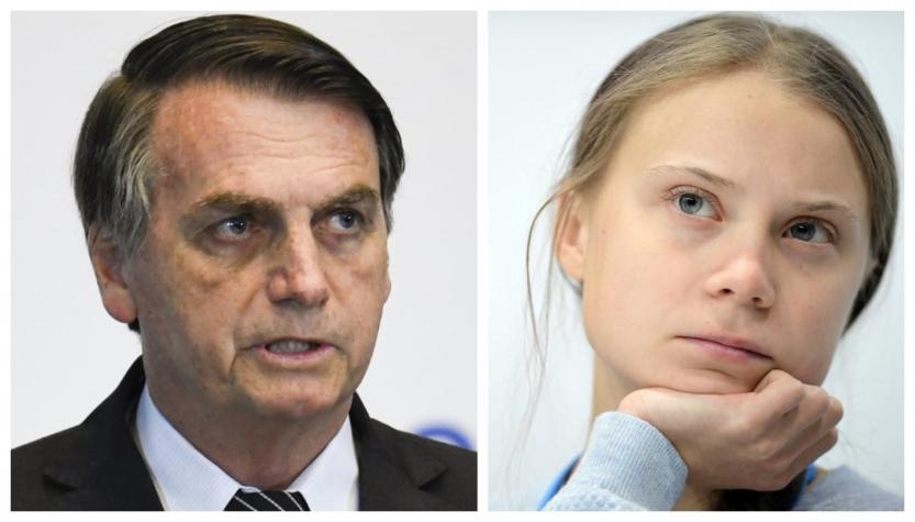 Bolsonaro llama "mocosa" a Greta Thunberg y así reaccionó la activista sueca